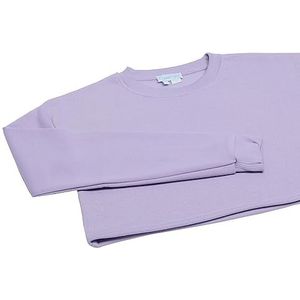 Hoona Sweatshirt met lange mouwen voor dames van 100% polyester met ronde hals lavendel maat S, lavendel, S