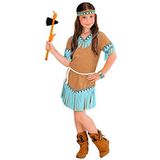 Widmann - Kinderkostuum indianen, jurk, riem, hoofdband, wilde vesten, carnaval, themafeest
