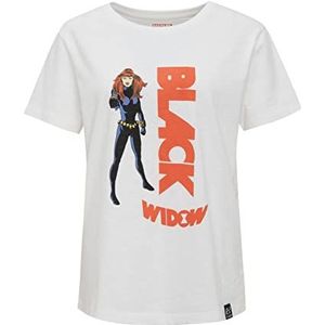 Recovered Marvel Black Widow grafische print ecru dames getailleerd T-shirt M, Meerkleurig, M
