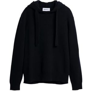 Diana Studio, Zwart gebreid sweatshirt voor heren, wol, lange mouwen, maat S, regular fit, Zwart, S