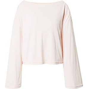 Urban Classics Vrouwen Ladies Short Modal Bateau Halslijn T-shirt met lange mouwen, roze, 5XL, roze, 5XL