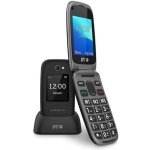 SPC Harmony 4G klapmobiele telefoon voor senioren, eenvoudig te bedienen met grote toetsen, compatibel met gehoorapparaten, afstandsbediening, SOS-knop, luid belvolume, laadstation, zonder oplader,