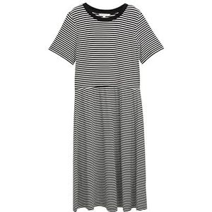 TOM TAILOR Damesjurk, 38780 - Wit Zwart Onregelmatige Streep, 36
