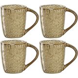 Leonardo Matera 018595 Espressokopjes, 4 stuks, mokka-bekers van aardewerk, vaatwasmachinebestendige espresso-glazen, keramische kopjes, beige 90 ml