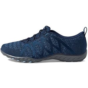 Skechers 100301 Nvy Trainers dames, Navy Engineered Knit Charcoal Trim, 42 EU