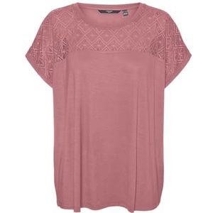 VMCANNE SS O-Neck LACE TOP JRS NOOS CUR, roze, 46/48 NL