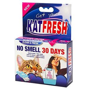 Katfresh Power Filter - Effectief geurfilter voor de sanitaire kuip - Vermindert urinegeur en ammoniakgassen in de sanitaire bak - 1 x geurverwijderaar voor 30 dagen