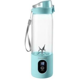 Concept SM4002 - FitMake - Draagbare Blender 600ml - oplaadbaar - Smoothie maker - Blender To Go - Blauw