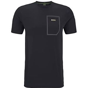 BOSS Heren Tariq Jersey, Zwart, XXL