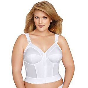 Exquisite Form Volledig vrouwen Front Close Longline BH #5107530, Wit, 85C