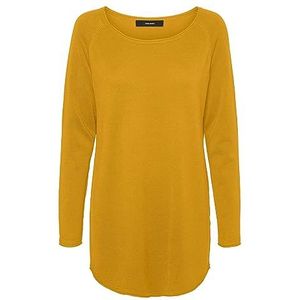 VERO MODA Dames Vmnellie Glory Ls Long Blouse Ga Noos Pullover, goudgeel, XS