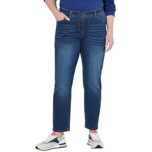 Ulla Popken Damesjeans, boyfriend casual broek, Denim Blauw, 32W / 32L