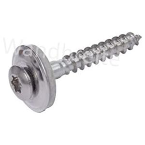 Spengler schroeven van roestvrij staal, V2A, 2-delig met EPDM-afdichtring, D15 mm TX20 aandrijving Torx DIN 7995, ISO 3506 (4,5 x 45 mm, 100)