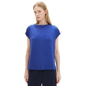 TOM TAILOR T-shirt voor dames, 25386 - Crest Blauw, XL