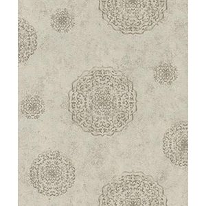 Rasch Wallpapers (grafisch) Beige 10,05 m x 0,53 m #ROCKNROLLE 540536 vliesbehang, bruin-grijs, 10,05 x 0,53 m