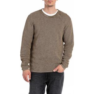 Replay Heren pullover katoen regular fit, 569 Light Mud, S