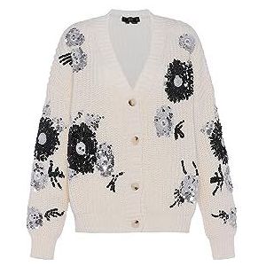 faina Dames Cardigan 110301-113FA010, WOLLWISS, M/L, wolwit, M/L