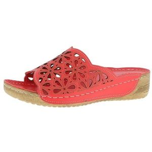 Andrea Conti Platte slippers voor dames, rood, 35 EU