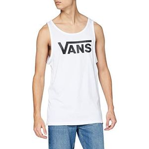 Vans Heren Vans Classic Tank Mouwloze Kniited Tank Top, Zwart (Zwart/Wit), Large, Wit, S