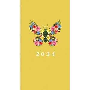 Portico Designs 2024 Geperste Bloemen Slanke Dagboekweek om te bekijken