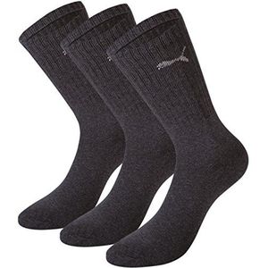 PUMA Unisex Sport 3p sokken, donkergrijs, 9-11 UK, Donkergrijs, 43-45 EU