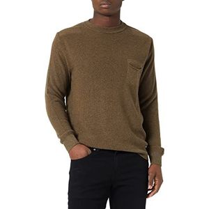 Sisley Mens L/S 103ES100Q Sweater, Dark Green 95A, M