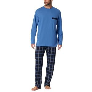 Schiesser Herenpyjama lang-Nightwear set pyjamaset, Atlantisch blauw_180262, 50, Atlantisch blauw_180262, 50