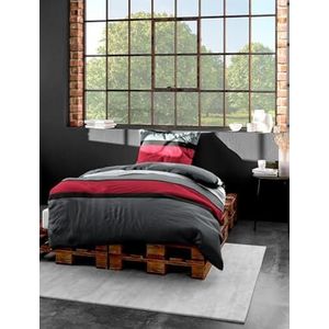 Bierbaum Beddengoedset 4757, Mako-Satijn, Rood 63, 200x200 + 2x 80x80 cm