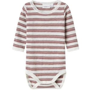 Name It - NBFWANG WOOL NEEDLE LS BODY NOOS - Antler - Bodystocking - Van Zuivere Merinoswol