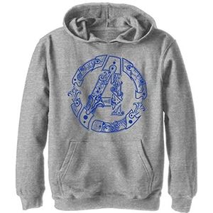 Marvel Avengers Classic Avenger Hilt Hoodie, Athletisch Heather, M, atletisch heather, M