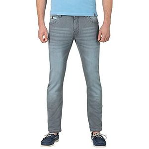 Timezone Heren Slim Scotttz Jeans, Grijs Blauw Scrub Wash, 36W x 32L