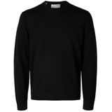 Selected - Tray - Gebreide Trui - Zwart - 100% Merino Wol