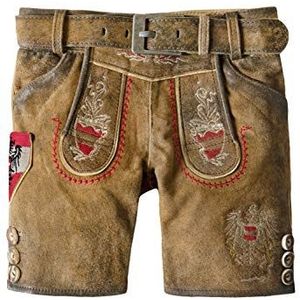 Stockerpoint Jongens broek Austria Jr. leren broek, Meerkleurig (hennep gevekte hennep), 122/128 cm