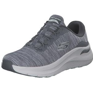 Skechers Heren Arch FIT 2.0 UPPERHAND Slip-On, Houtskool Mesh/Synthetisch, 5.5 UK, Houtskool Mesh Synthetisch, 39 EU