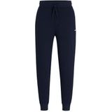 HUGO Dayote232 Joggingbroek voor heren, van katoen-terry met logo-print, Dark Blue405, XL