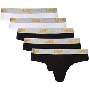 Lee Damesslips in zwart/wit | katoenrijk ondergoed met zachte microvezelband, Zwarten/Wit, S