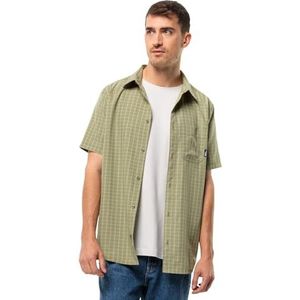 Jack Wolfskin El Dorado T-shirt voor heren, Bay Leaf Check, XXL, Bay Leaf Check, XXL