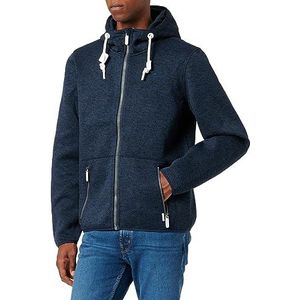 Yuka Heren gebreide fleece jas 18331418, marine melange, S, marineblauw, gemêleerd, S