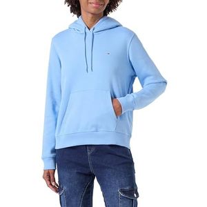 Tommy Jeans Dameshoodie met normale pasvorm en ronde hals, Westside Blauw, XXS