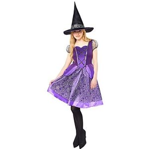 amscan 9917850 - Paarse heks voor dames, Halloween, verkleedkostuum voor volwassenen, gothic, sprookjesachtig spookachtig