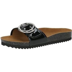 Caprice - Slipper - Zwart - Leer - G-breedte