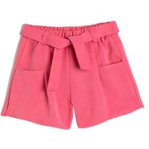 Koton Girls's Riem Detail Zakken Elastische Tailleband Modal Stof Shorts, roze (294), 11-12 Jaar