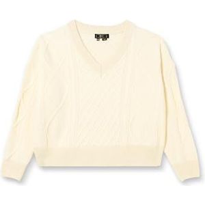 LYNNEA Gebreide damestrui, wolwit, XL/XXL