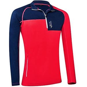 Black Crevice Heren Merino Skirolli, Navy/Rood, M