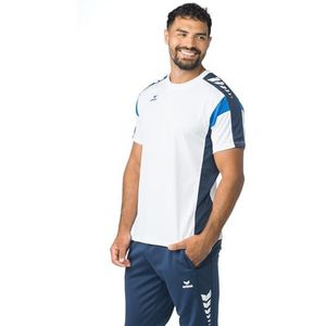 Erima Heren Celebrate 125 Functioneel T-shirt (1082509), wit/New Navy, M