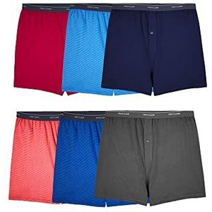 Fruit of the Loom Tagvrije boxershorts voor heren (gebreid en geweven) (Pack van 6), Big Man - 6 Pack - Verschillende kleuren, 4XL