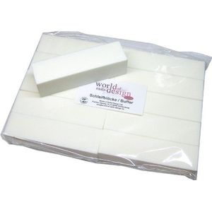 World of Nails-Design Witte buffer, slijpblokken 100/100 professionele kwaliteit 10 stuks (1 x 10 stuks)