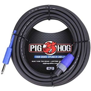 Pig Hog PHSC50S14 14 Gauge Speaker Kabel Speakon naar 1/4 inch, 50 ft