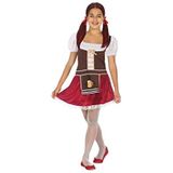 ATOSA 53474 Kostuum Duitse vrouw fluweel bruin Oktoberfest, meisje, 3-4 jaar
