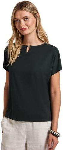 STREET ONE - Shirt - Zwart - Kwartmouw - Normale Pasvorm